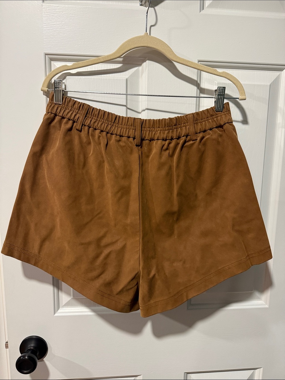 Free People Roma vegan High-Waist Suede-Look Shorts in Brown - Picture 4 of 4